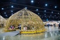 Indoor design pavilion built up with bamboo in dome shaped at Architect 18 expo.